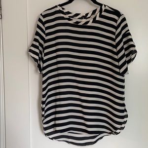 LOFT black white striped top